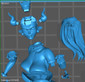 Mario Bowsette Princess Koopa - STL File for 3D Print - maco3d