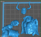 Hellboy Diorama - STL File for 3D Print - maco3d