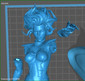 Emma Frost Statue - STL File for 3D Print - maco3d