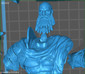 Kratos on Throne Statue - STL File for 3D Print - maco3d