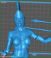 Leonis Female Warrior - STL File for 3D Print - maco3d