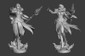 Jaina Proudmoore Warcraft Statue - STL File for 3D Print - maco3d