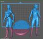 Sonya Blade Mortal Kombat - STL File for 3D Print - maco3d