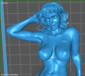 Pinup Girl Statue - STL File for 3D Print - maco3d