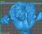 Sabretooth Statue - STL File 3D Print - maco3d