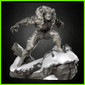 Sabretooth Statue - STL File 3D Print - maco3d