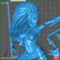 Storm Savage Land Statue - STL File for 3D Print - maco3d