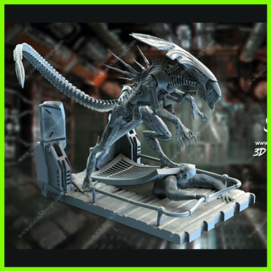 Alien Queen Xenomorph Diorama - STL File for 3D Print