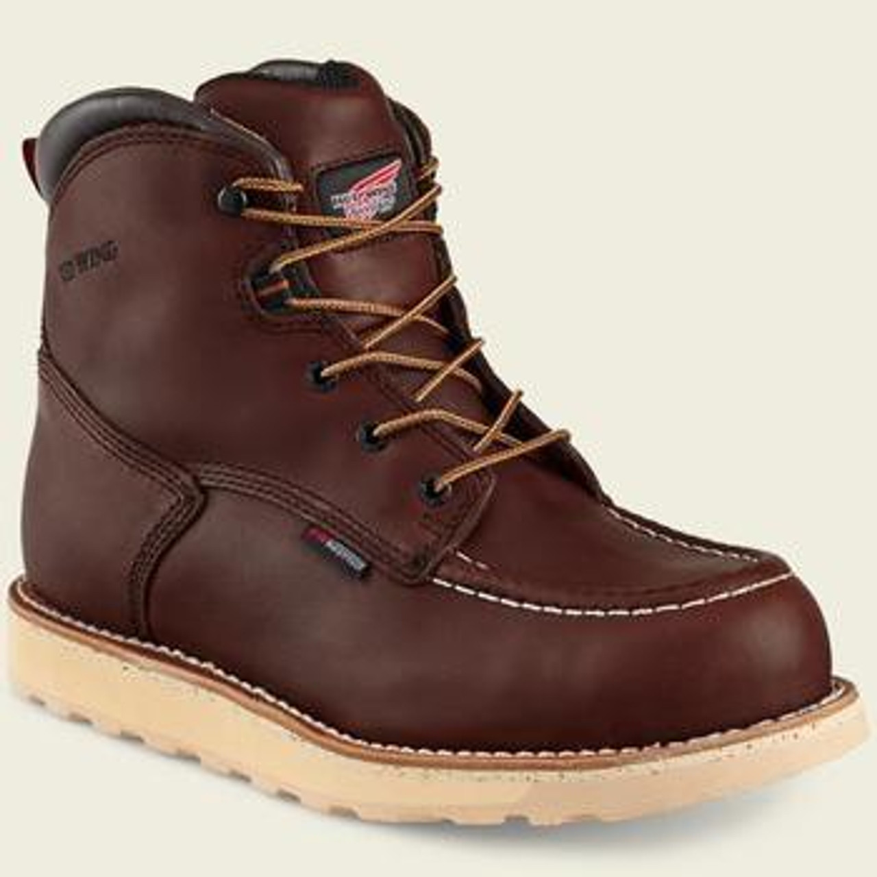 red wing wedge sole work boots