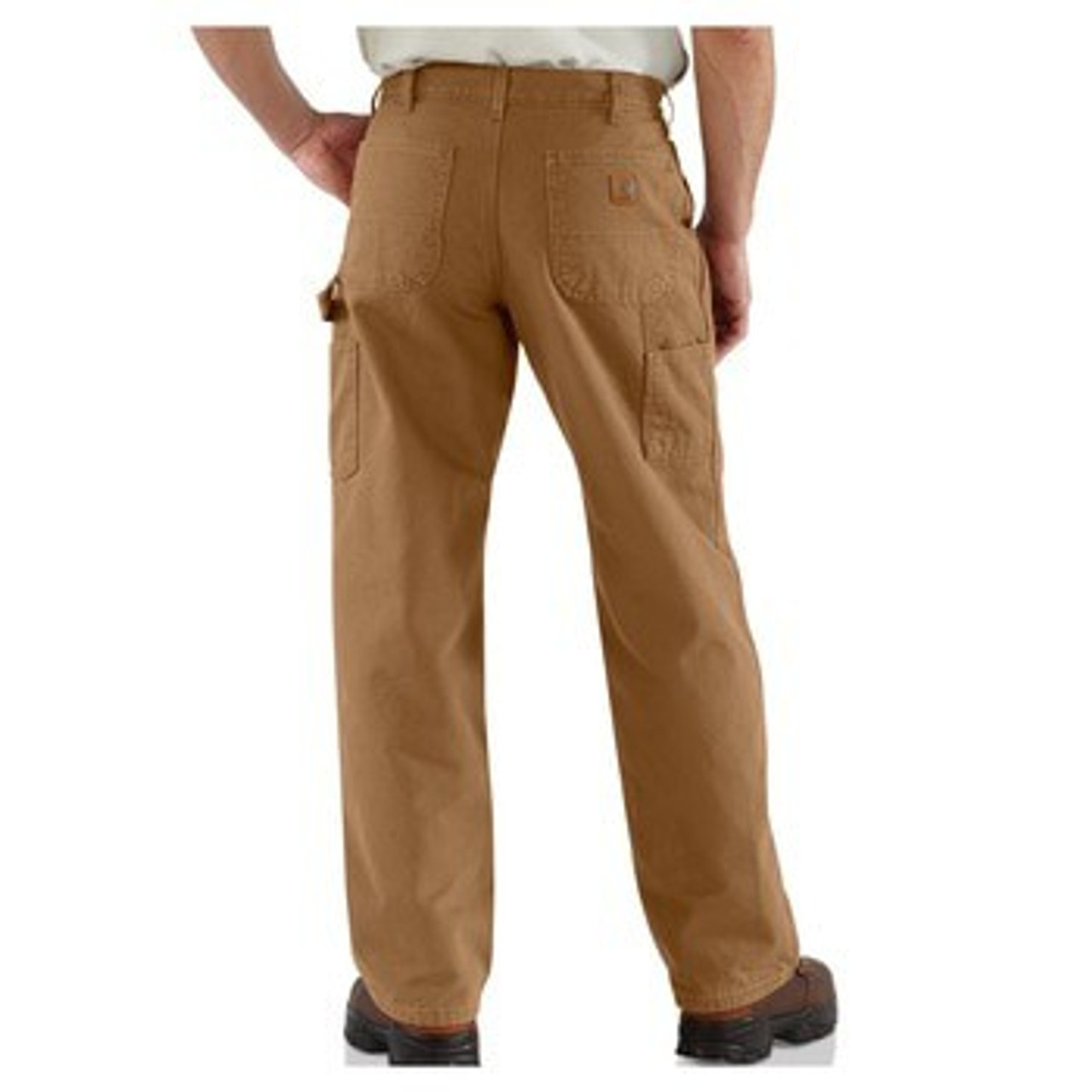 Carhartt Mens Pants Size 36 x 34 Brown Canvas Dungaree Fit Carpenter B11  BRN