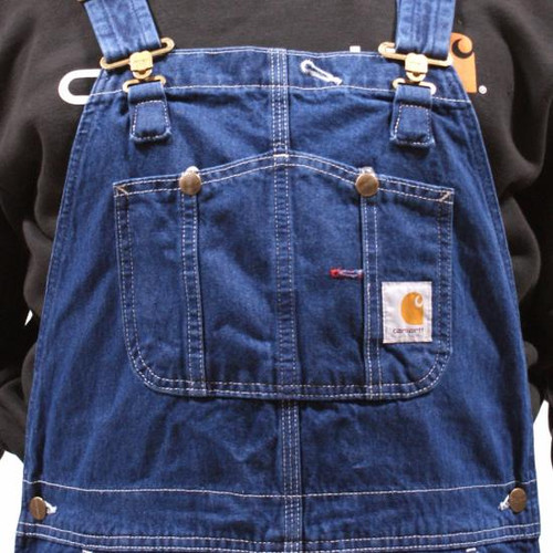 carhartt washed denim bib overalls