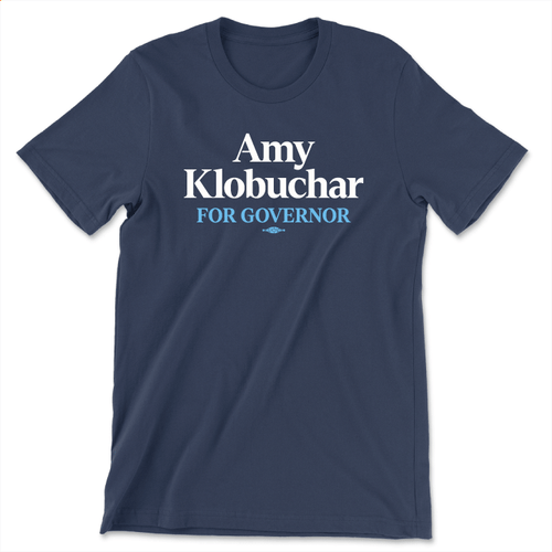 Amy Klobuchar (Unisex Navy Tee)
