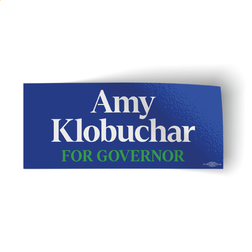 Amy Klobuchar - Blue Colorway (7" x 3" Vinyl Bumper Sticker )
