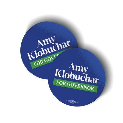 Amy Klobuchar - Green Box (3" x 3" Vinyl Sticker -- Pack of Two!)