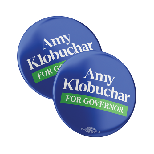 Amy Klobuchar - Green Box (2.25" Pin-Back Button -- Pack Of Two!)