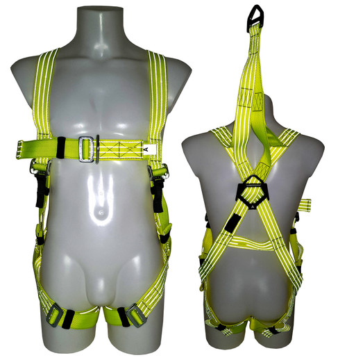 Abtech  Hi Vis Rescue Harness front and rear view 