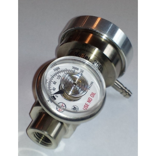 Demand flow regulator for disposable steel cylinders