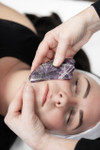 Amethyst Fin Gua Sha In Use