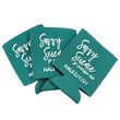 Turquoise Can Koozie w/ Logo Group Of 3