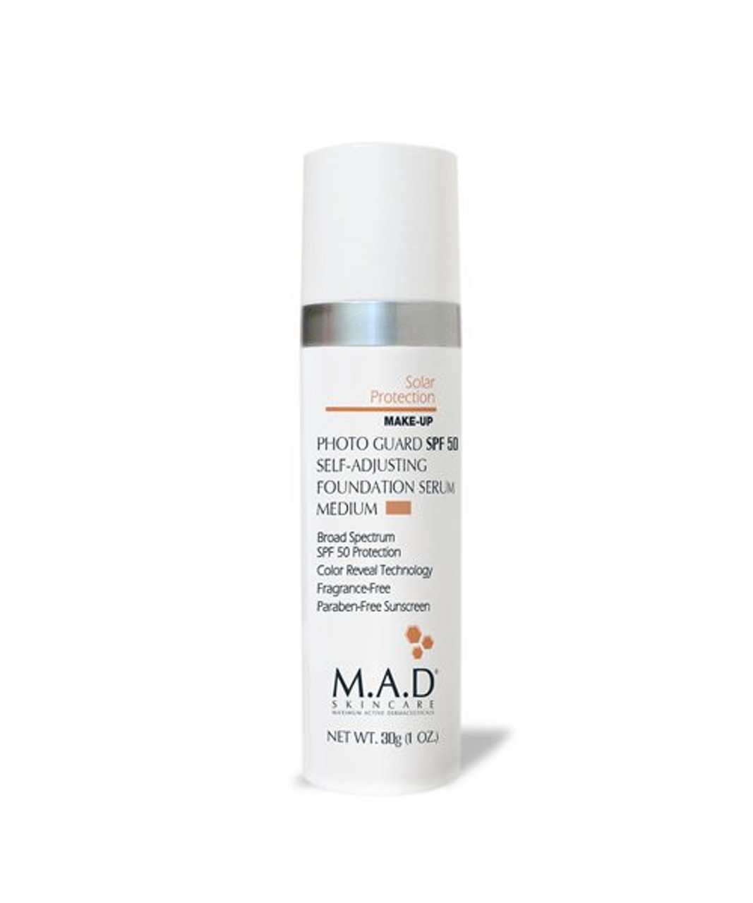 Photo Guard SPF 50 Self-Adjusting Foundation Serum-Medium By M.A.D. Skincare