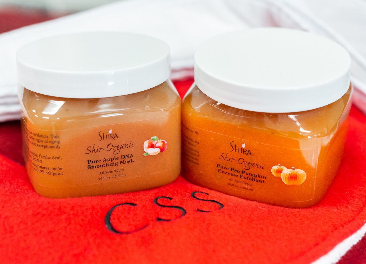 Shir Organic Pumpkin Enzyme Exfoliant and  Apple DNA Mask