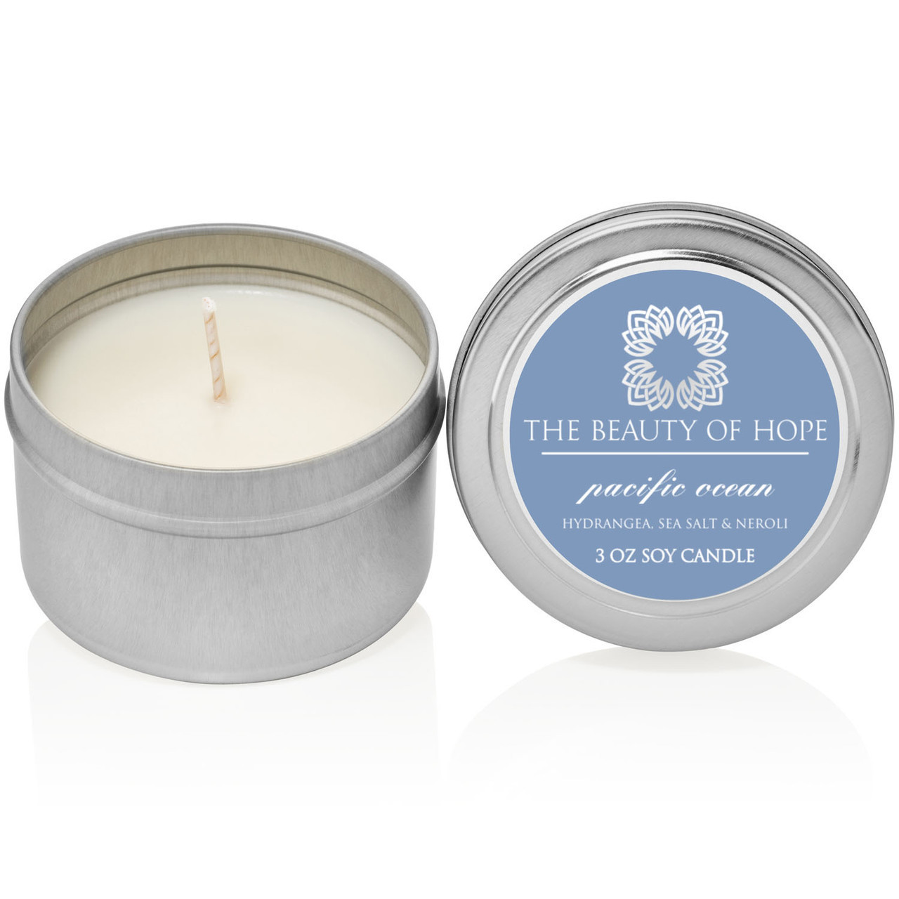 Pacific Ocean 3 oz Soy Candle by The Beauty of Hope