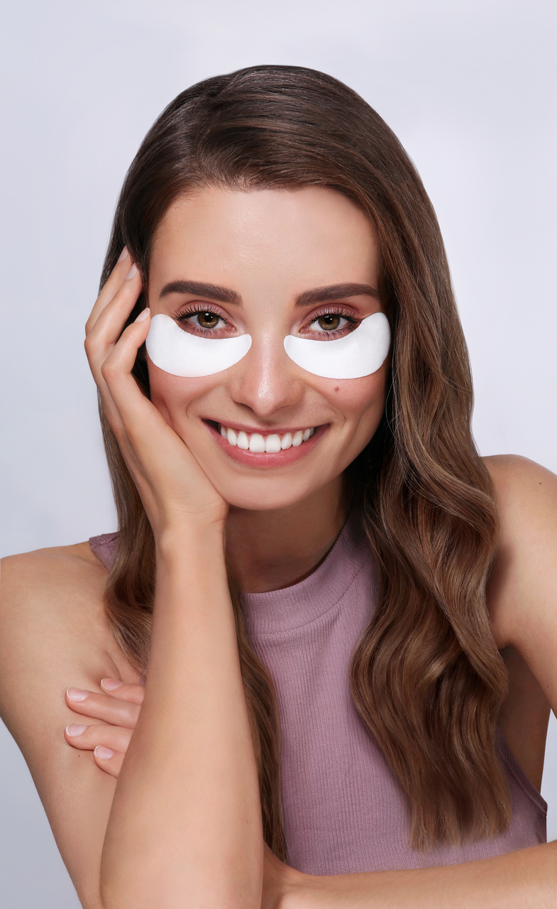 Eye Care Pads Worn By Young Woman