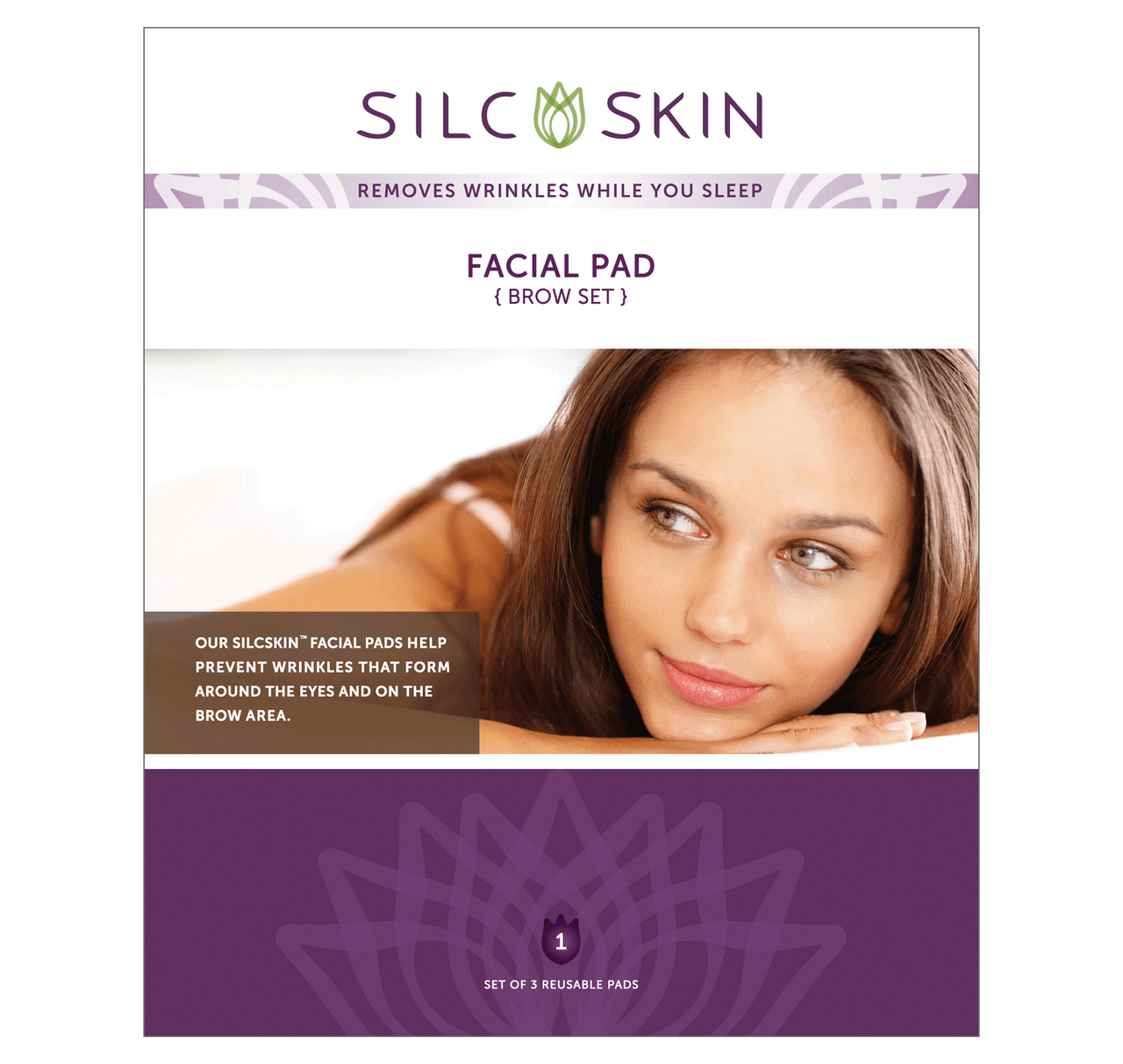 SilcSkin Facial Pads Brow Set Front Of Packaging