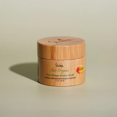 Pure Mango Butter Mask by Shira with Green Background
