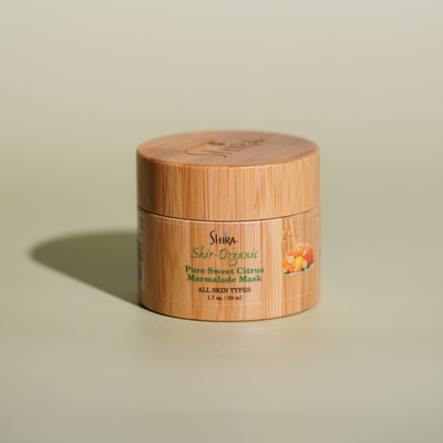 Pure Sweet Citrus Marmalade Mask by Shira with Green Background
