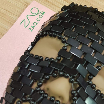 Black Obsidian Gem Face Mask - Handmade By ZAQ Black Obsidian Gem Face Mask - Handmade By ZAQ