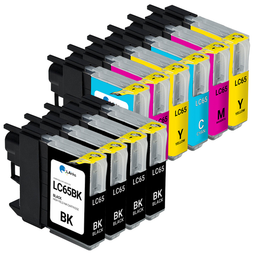 Brother LC-65 (LC65) High Yield Ink Cartridge 10PK - 4 Black, 2 Cyan, 2 Magenta, 2 Yellow (Compatible)