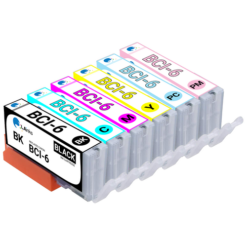 Canon BCI-6 Ink Cartridge 6PK - Black, Cyan, Magenta, Yellow, Photo Cyan, Photo Magenta (Compatible)