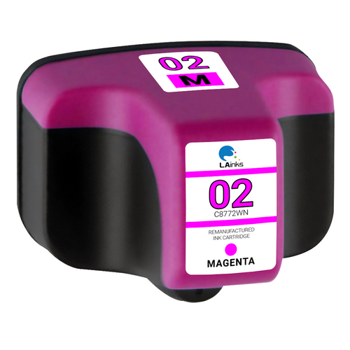 LAinks Replacement for HP 02 C8772WN High Yield Magenta Ink Cartridge HP_02-M