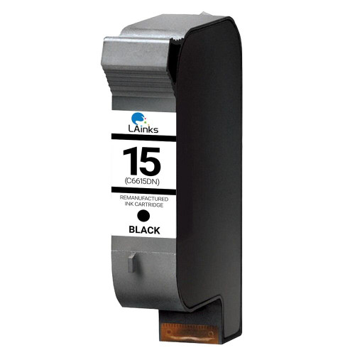 LAinks Replacement for HP 15 C6615DN Black Ink Cartridge HP_15