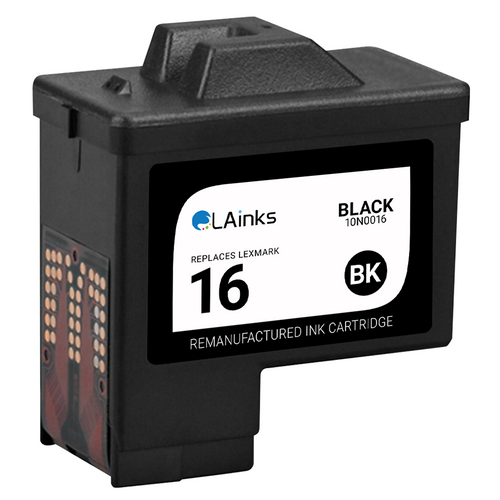 LAinks Replacement for Lexmark #16 10N0016 Black Ink Cartridge LEX_16