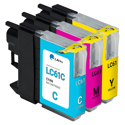 LAinks Replacement for Brother LC-61 LC61 Ink Cartridges 3PK 1ea CMY Combo BROTHER_LC61-3PK