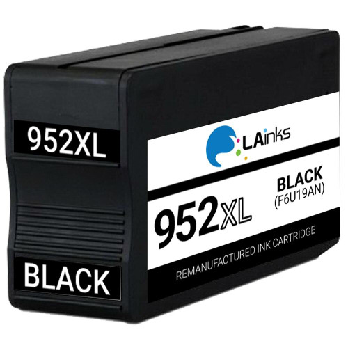 LAinks Replacement for HP 952XL F6U19AN High Yield Black Ink Cartridge - Shows Accurate Ink Levels HP_952XL-B NC