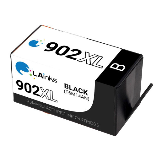 LAinks Replacement for HP 902XL T6M14AN High Yield Black Ink Cartridge - Shows Accurate Ink Levels HP_902XL-B NC