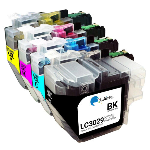 LAinks Replacement for Brother LC3029 Super High Yield Ink Cartridges 4PK 1ea BCMY Combo BROTHER_LC3029-4PK