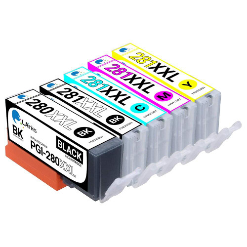 LAinks Replacement for Canon Ink Cartridges 5PK - PGI280XXL and CLI281XXL Black, Cyan, Magenta, Yellow CANON_PGI280XXLandCLI281XXL-5PK