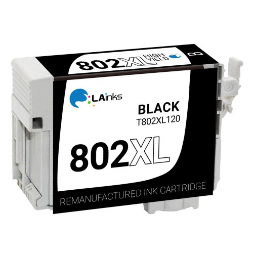 LAinks Replacement for Epson T802XL T802XL120 Black Ink Cartridge EPSON_T802XL-B