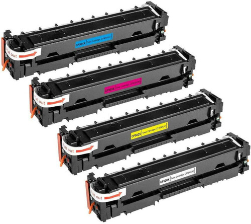 LAinks Replacement for HP 202X HY Toner Cartridge 4PK - Black, Cyan, Magenta, Yellow HP_202X-4PK