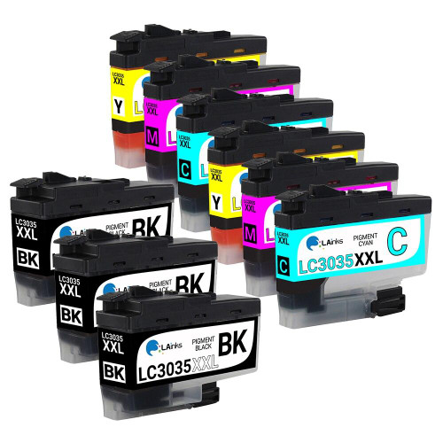 LAinks Replacement for Brother LC3035 Ultra HY Ink Cartridge 9PK - 3 Black, 2 Cyan, 2 Magenta, 2 Yellow Brother_LC3035-9PK