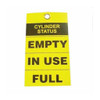 Lockout Tags Tear Proof Single Sided PSP120TP - Cylinder Status Empty In Use Full Lockout Tags Paprsky