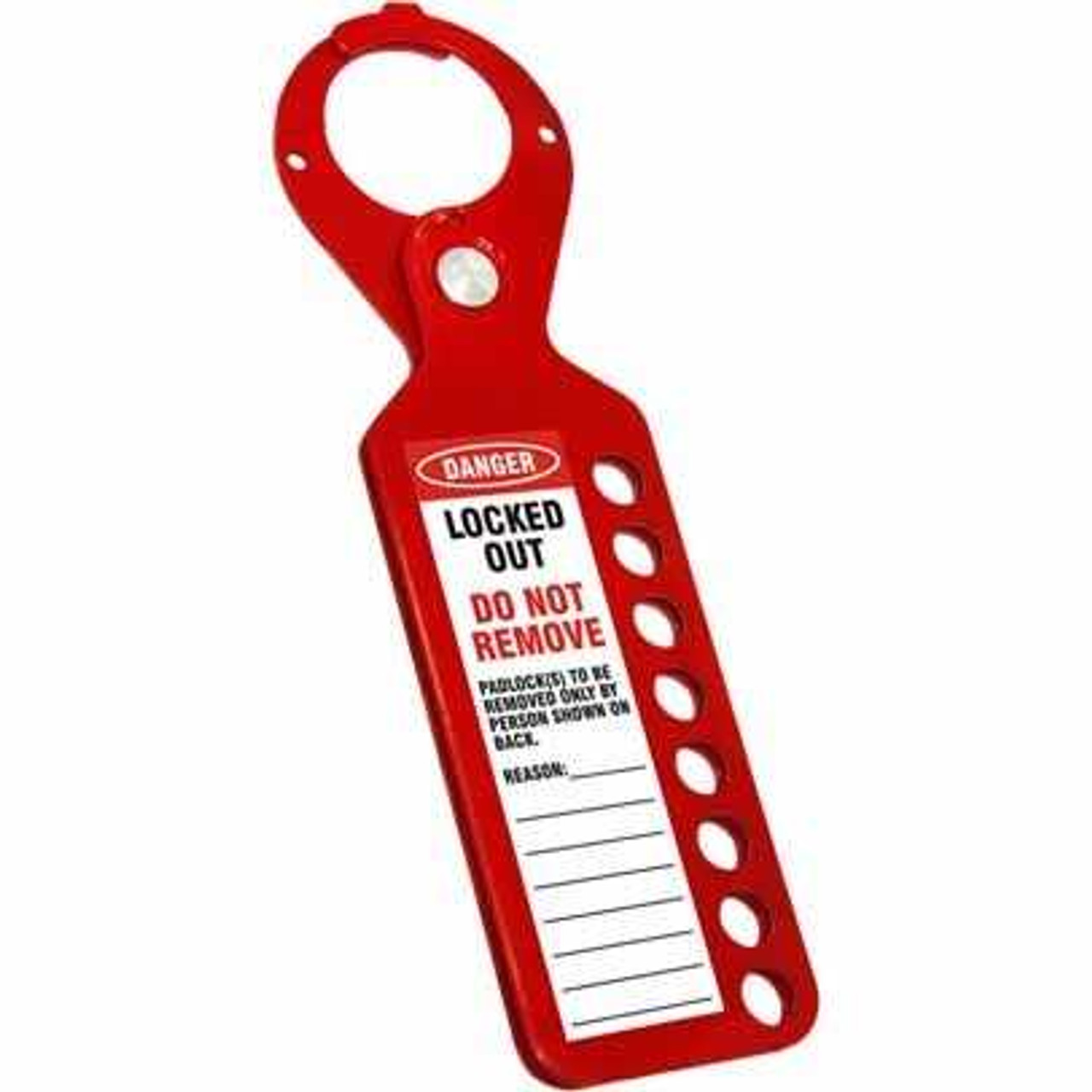 Tago Hasp - 2 in 1 - Red - 8 Hole  PS-LOTO-HASP-2IN1 Lockout Hasps Paprsky