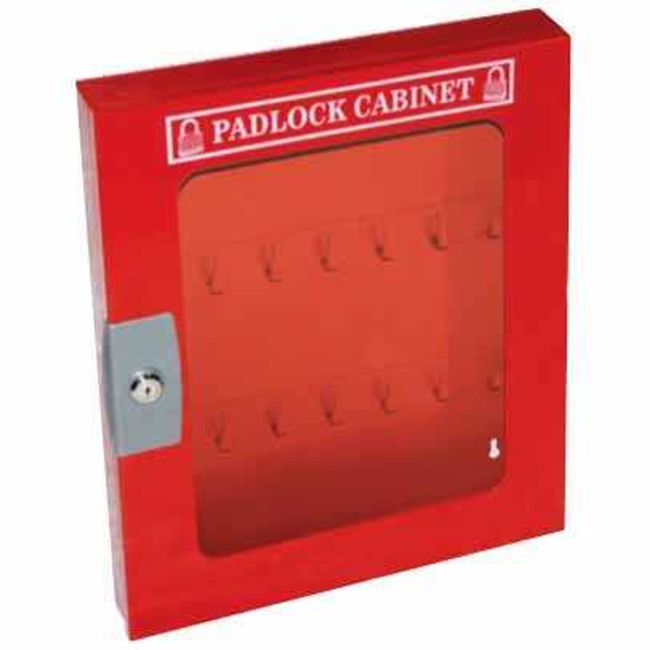 Padlock Cabinet with Clear Fascia - 21 Hooks & 41 Locks - PS-LOTO-PCCF2141 Padlock Cabinet Paprsky