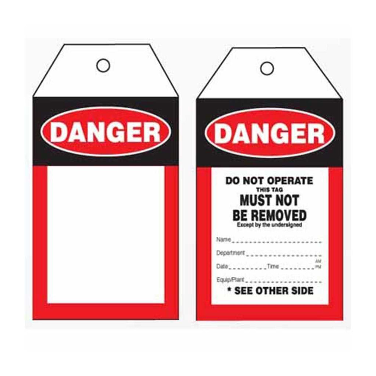 Paprsky Model: PS- LOTO-TAG ; Lockout Tag Tear Proof Double