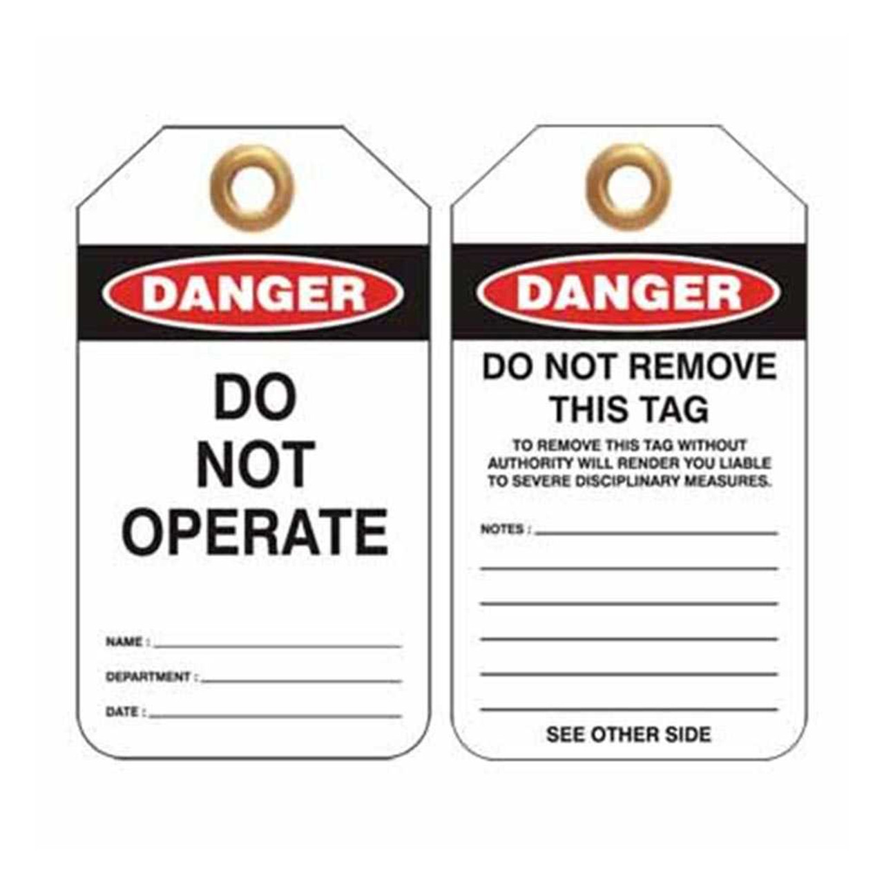 Lockout Tag Do Not Operate - PS- LOTO-TAG Lockout Tags Paprsky