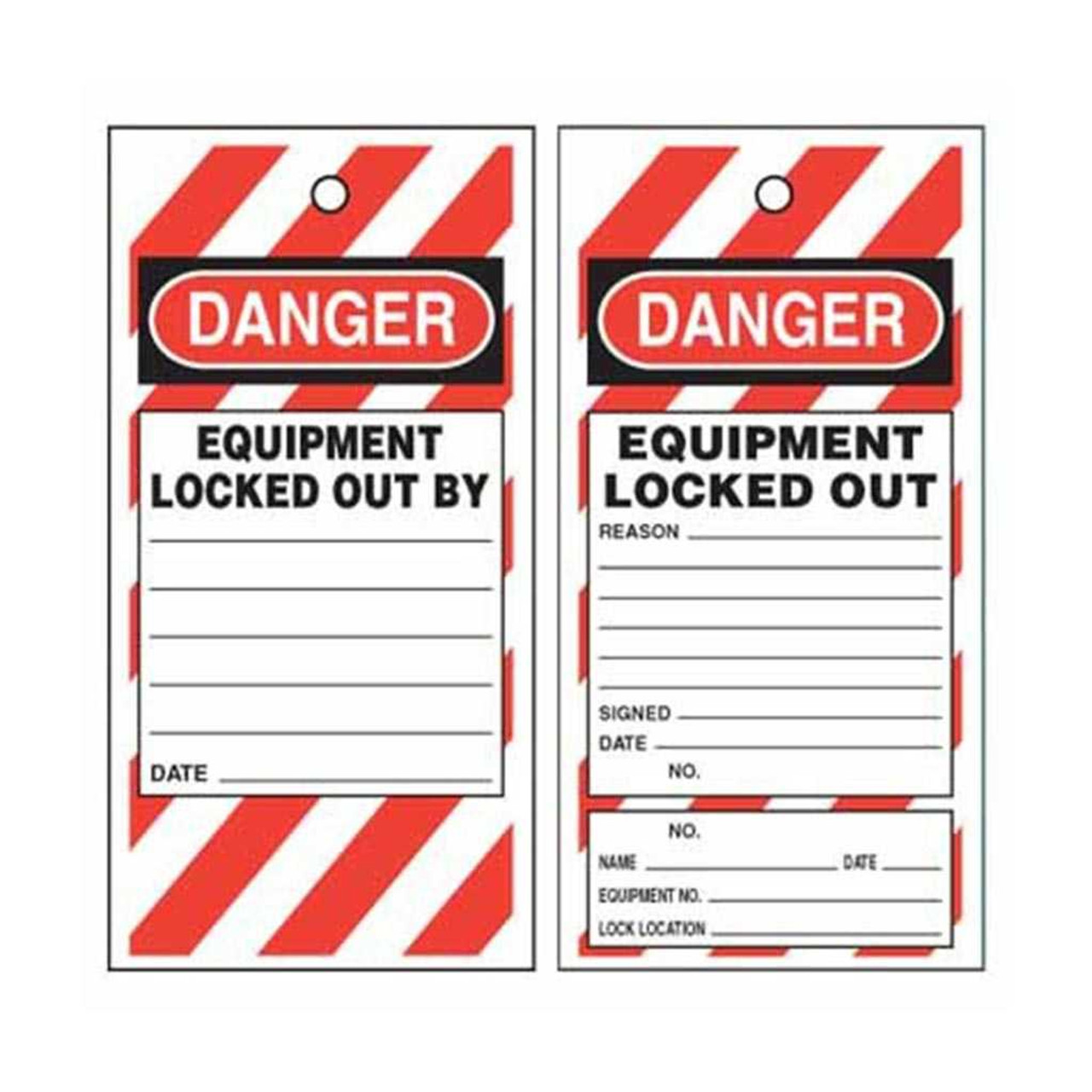 Lockout Tag Tear Proof Double Sided PSP114TP - Danger Equipment Locked Out By - PS- LOTO-SAFETY-TAG Lockout Tags Paprsky